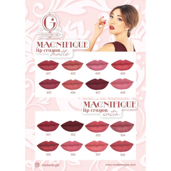 Madame Gie Magnifique Lip Crayon Satin Lipstik Satin